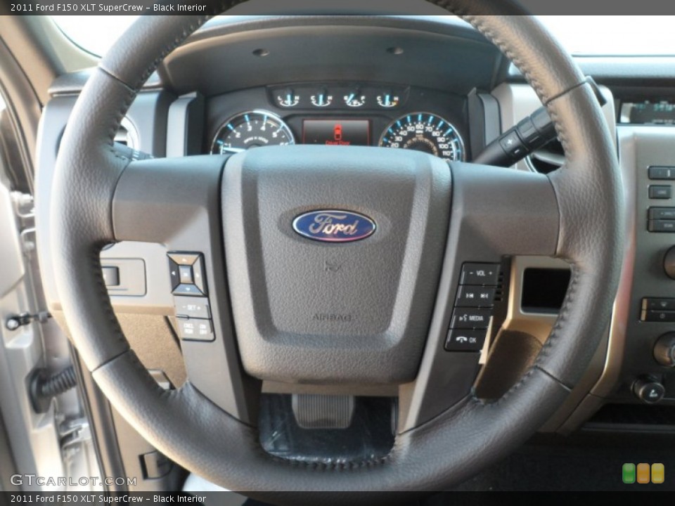 Black Interior Steering Wheel for the 2011 Ford F150 XLT SuperCrew #53673820