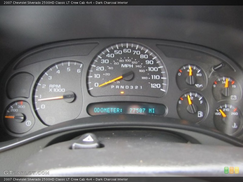 Dark Charcoal Interior Gauges for the 2007 Chevrolet Silverado 2500HD Classic LT Crew Cab 4x4 #53677983