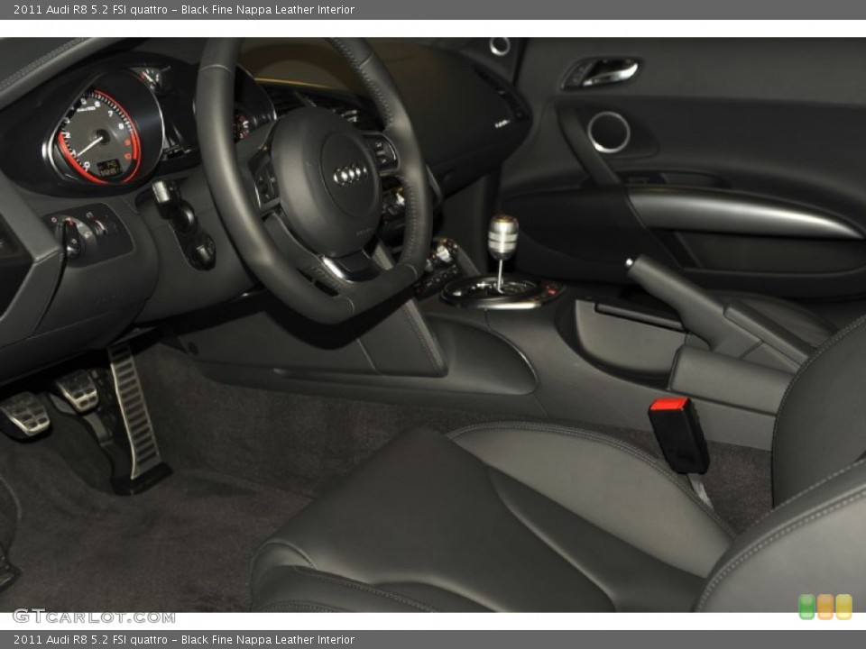 Black Fine Nappa Leather Interior Photo for the 2011 Audi R8 5.2 FSI quattro #53680254