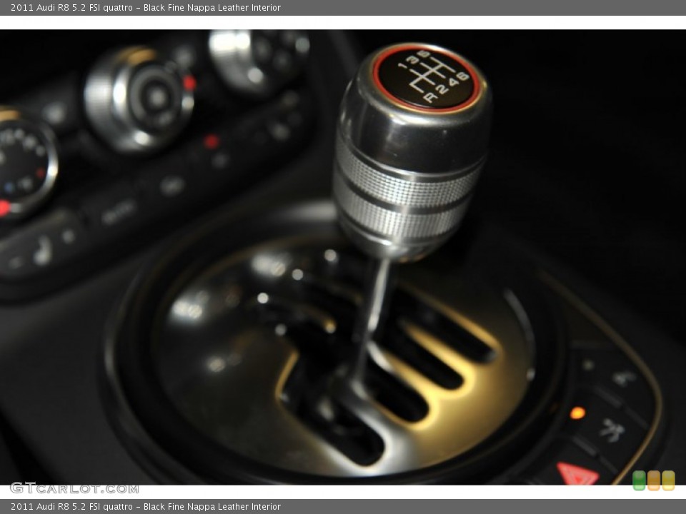 Black Fine Nappa Leather Interior Transmission for the 2011 Audi R8 5.2 FSI quattro #53680314