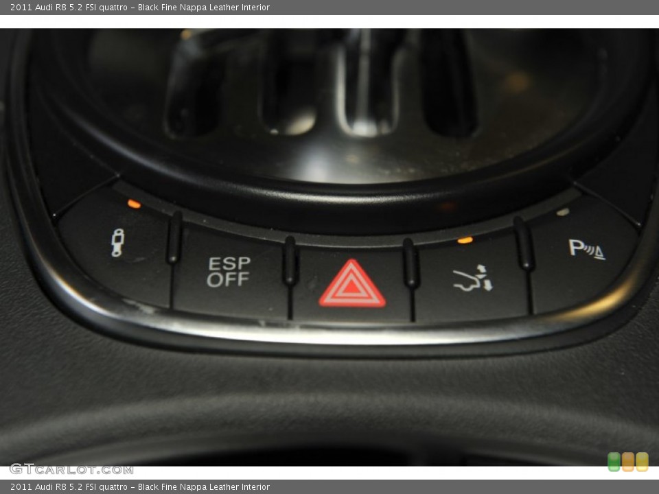 Black Fine Nappa Leather Interior Controls for the 2011 Audi R8 5.2 FSI quattro #53680320