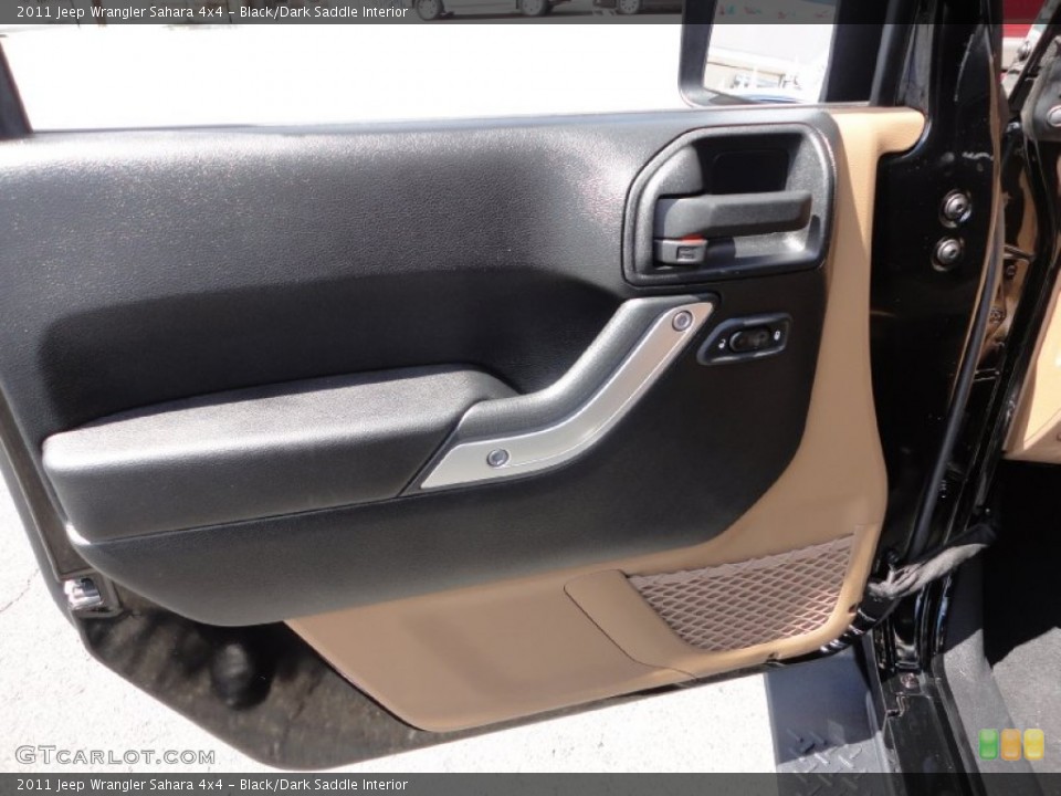 Black/Dark Saddle Interior Door Panel for the 2011 Jeep Wrangler Sahara 4x4 #53685393
