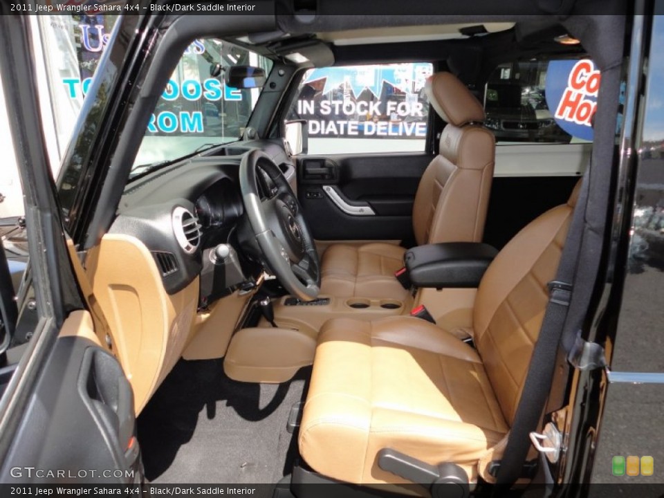 Black/Dark Saddle Interior Photo for the 2011 Jeep Wrangler Sahara 4x4 #53685399