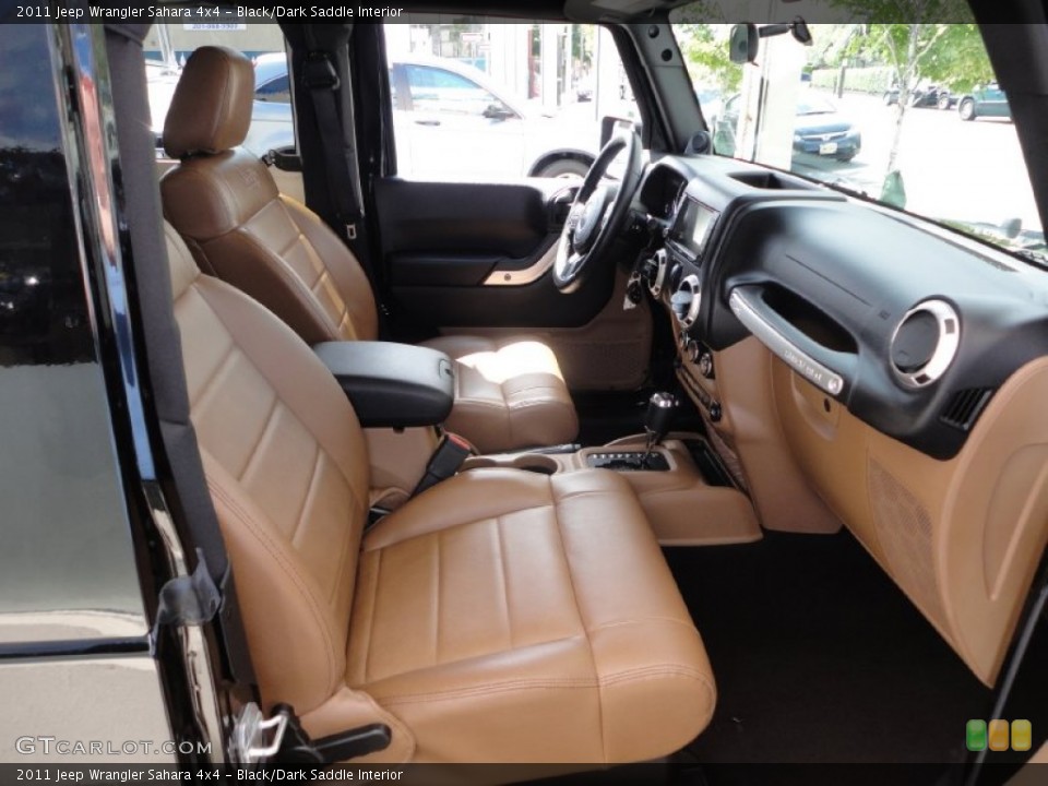 Black/Dark Saddle Interior Photo for the 2011 Jeep Wrangler Sahara 4x4 #53685408