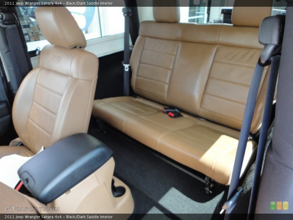 Black/Dark Saddle Interior Photo for the 2011 Jeep Wrangler Sahara 4x4 #53685414
