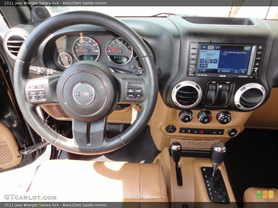 Black/Dark Saddle Interior Dashboard for the 2011 Jeep Wrangler Sahara 4x4 #53685432