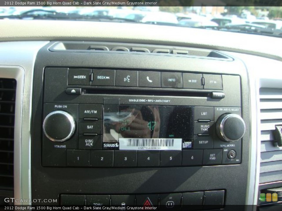 Dark Slate Gray/Medium Graystone Interior Audio System for the 2012 Dodge Ram 1500 Big Horn Quad Cab #53686794