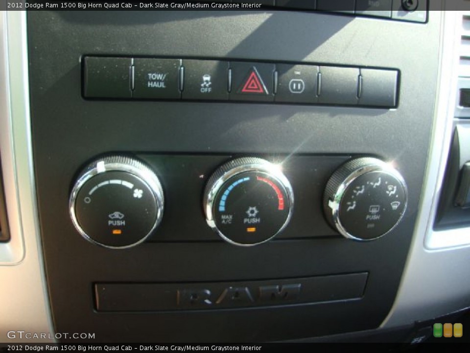 Dark Slate Gray/Medium Graystone Interior Controls for the 2012 Dodge Ram 1500 Big Horn Quad Cab #53686800