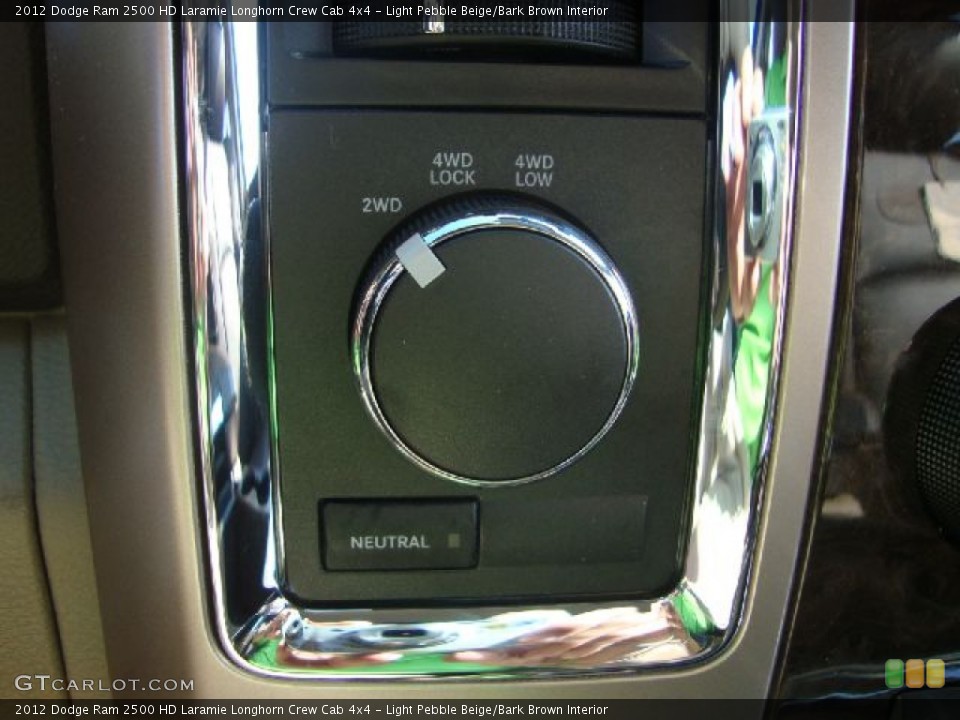 Light Pebble Beige/Bark Brown Interior Controls for the 2012 Dodge Ram 2500 HD Laramie Longhorn Crew Cab 4x4 #53686959