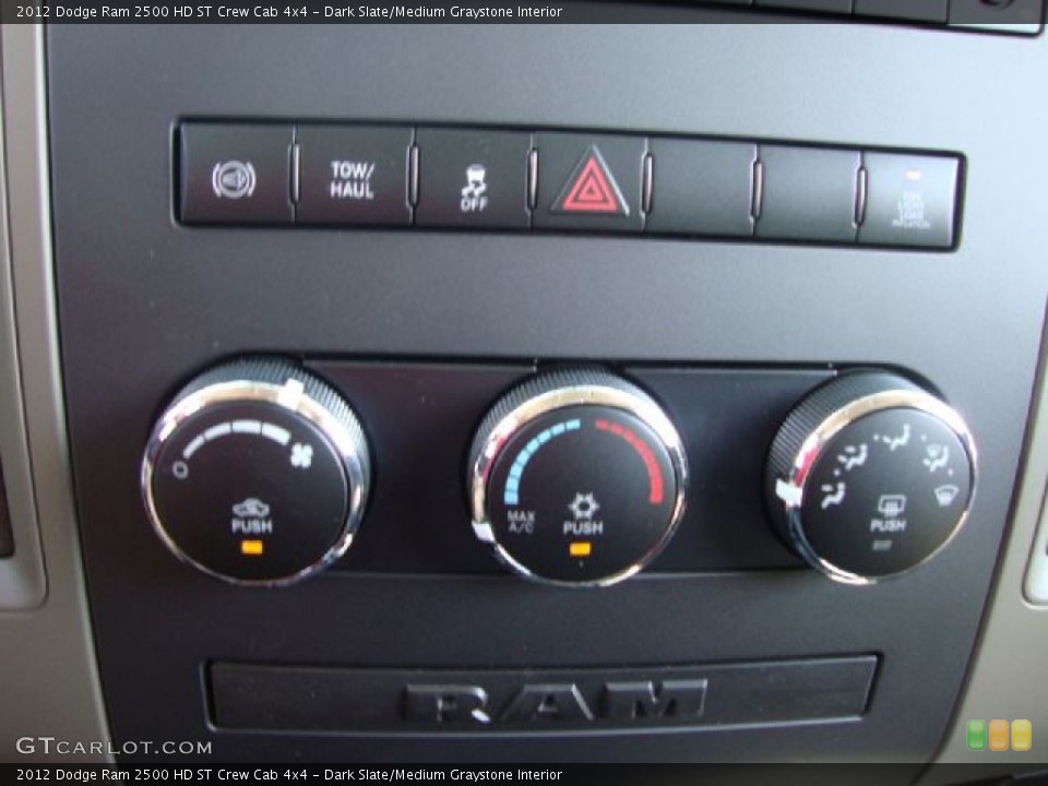 Dark Slate/Medium Graystone Interior Controls for the 2012 Dodge Ram 2500 HD ST Crew Cab 4x4 #53687208
