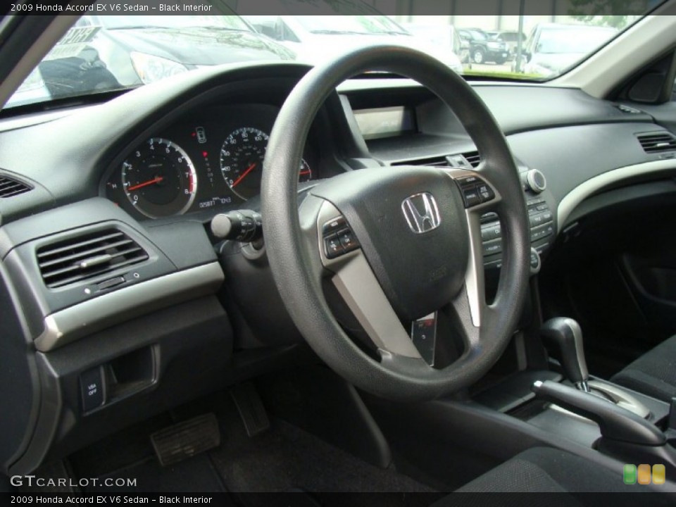Black Interior Dashboard for the 2009 Honda Accord EX V6 Sedan #53692530