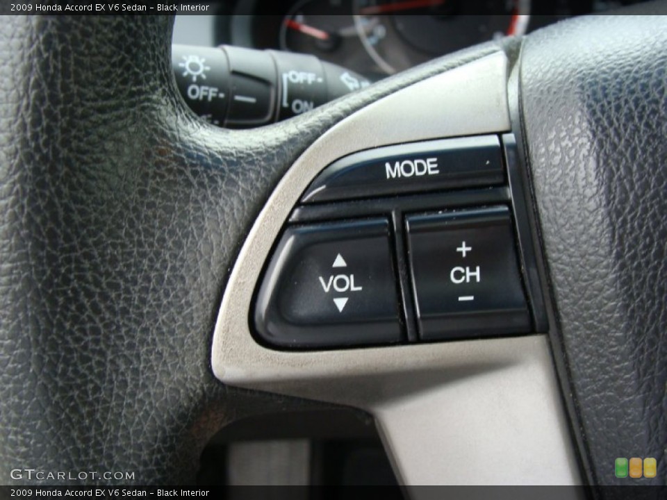 Black Interior Controls for the 2009 Honda Accord EX V6 Sedan #53692548