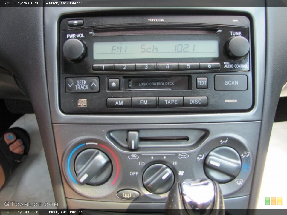 Black/Black Interior Audio System for the 2003 Toyota Celica GT #53693676