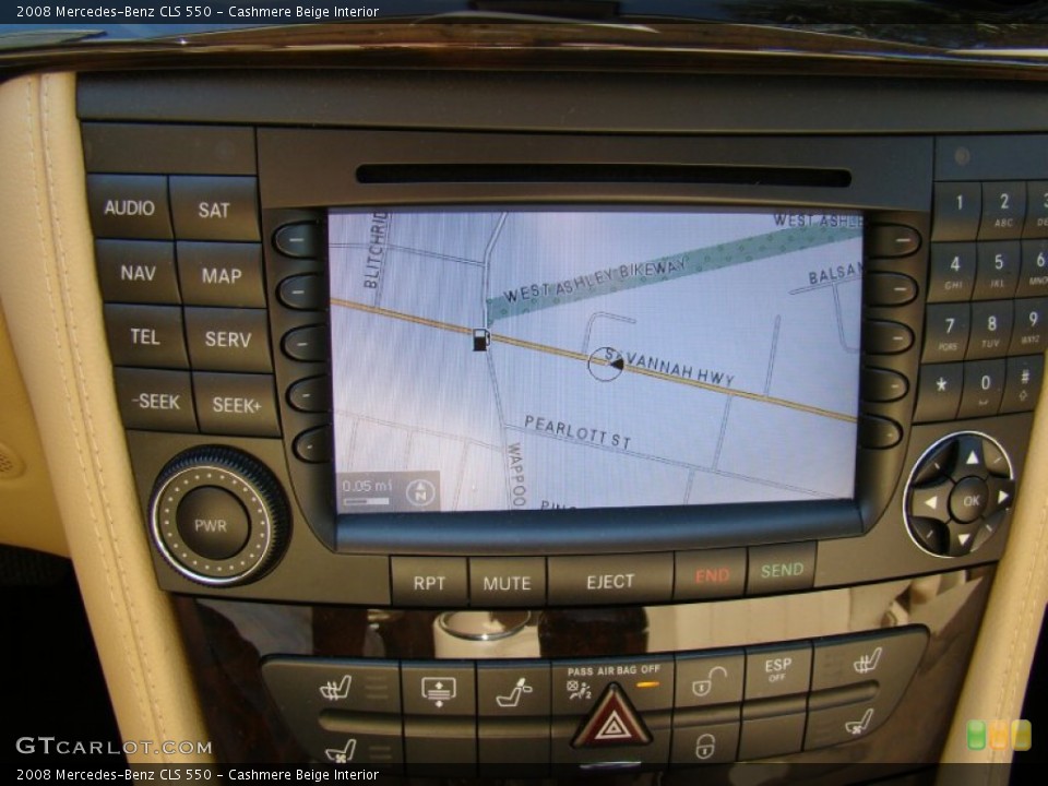 Cashmere Beige Interior Navigation for the 2008 Mercedes-Benz CLS 550 #53695704