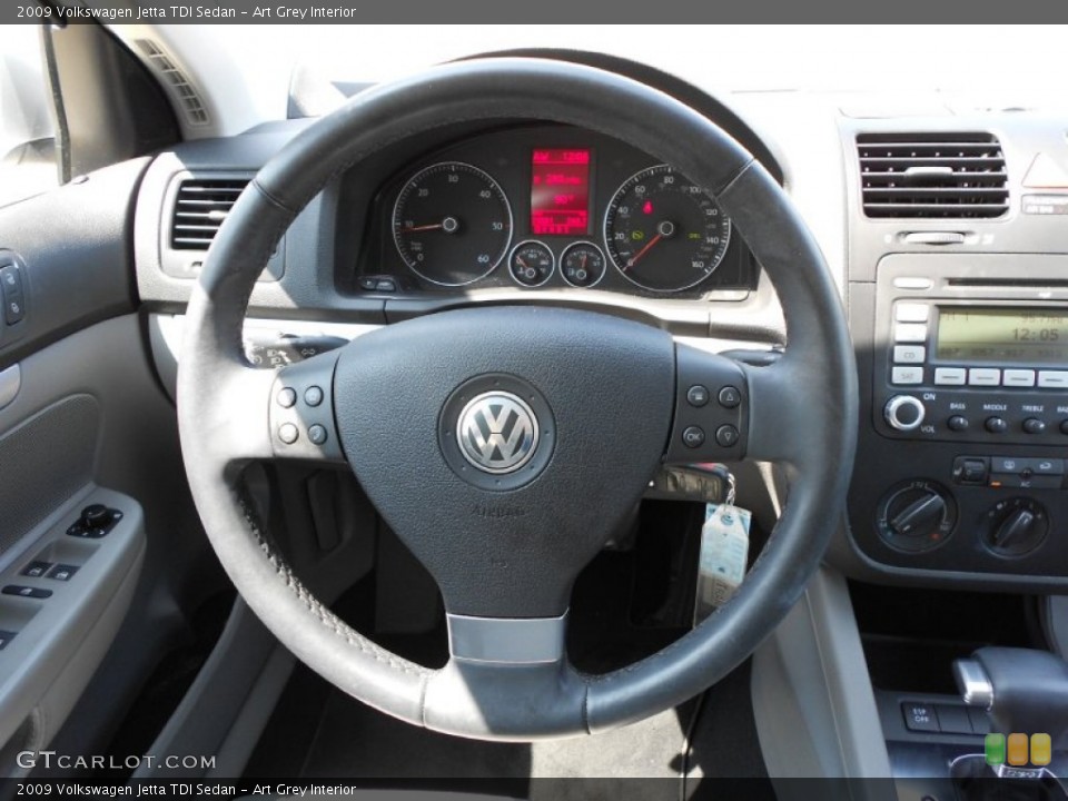 Art Grey Interior Steering Wheel for the 2009 Volkswagen Jetta TDI Sedan #53698353