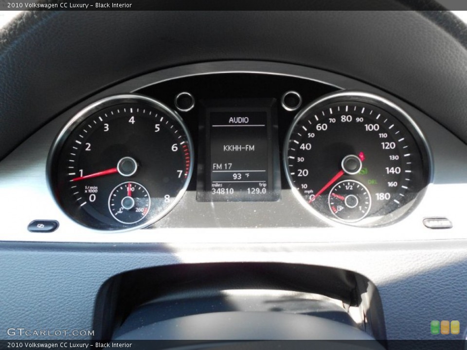 Black Interior Gauges for the 2010 Volkswagen CC Luxury #53700112