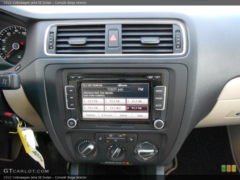 Cornsilk Beige Interior Controls for the 2012 Volkswagen Jetta SE Sedan #53700540