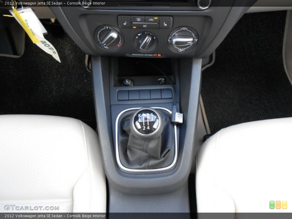 Cornsilk Beige Interior Transmission for the 2012 Volkswagen Jetta SE Sedan #53700546