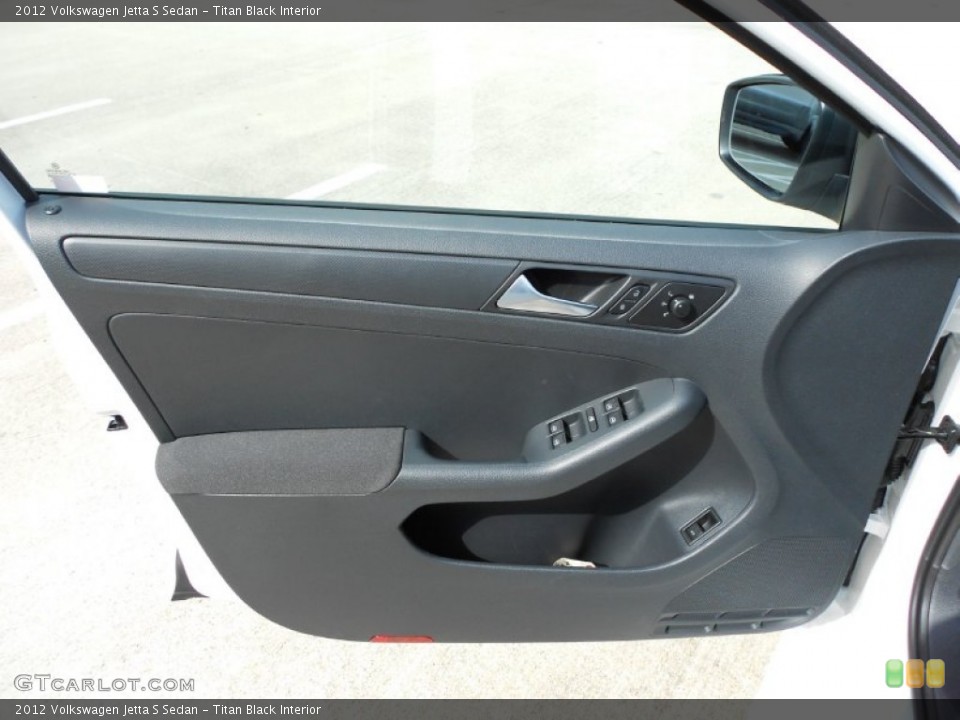 Titan Black Interior Door Panel for the 2012 Volkswagen Jetta S Sedan #53700777