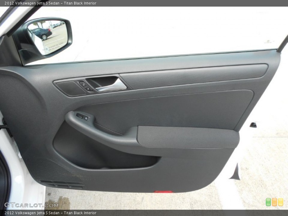 Titan Black Interior Door Panel for the 2012 Volkswagen Jetta S Sedan #53700786