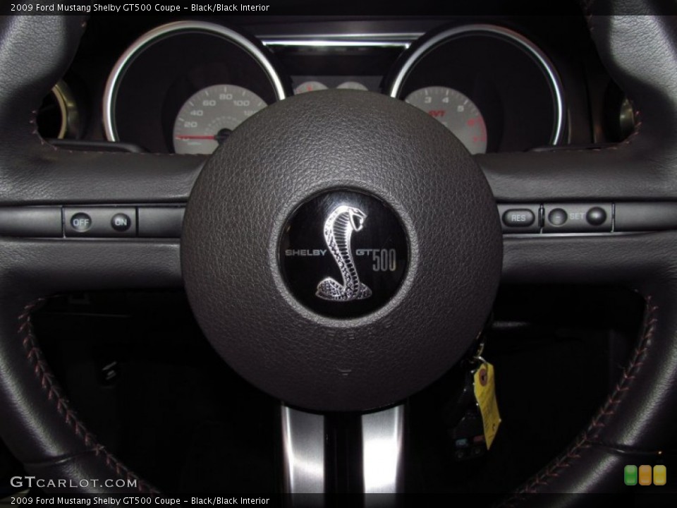 Black/Black Interior Steering Wheel for the 2009 Ford Mustang Shelby GT500 Coupe #53706801