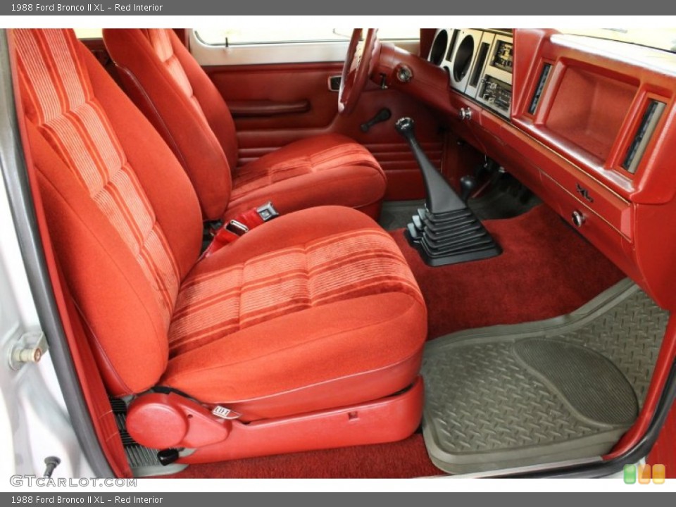 Red 1988 Ford Bronco II Interiors