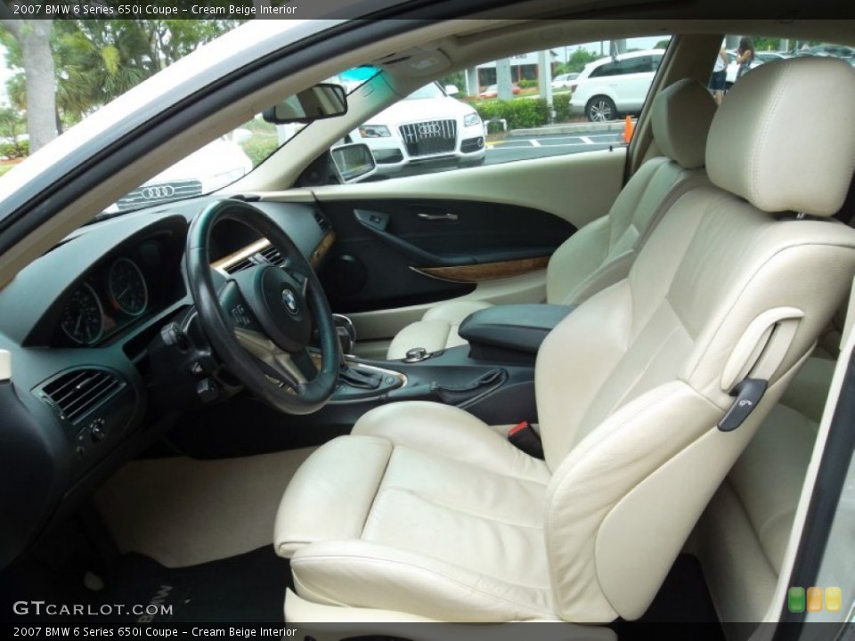 Cream Beige Interior Photo for the 2007 BMW 6 Series 650i Coupe #53713028