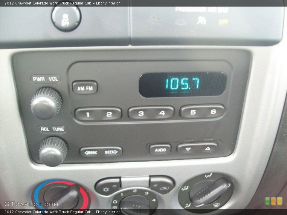 Ebony Interior Audio System for the 2012 Chevrolet Colorado Work Truck Regular Cab #53714463