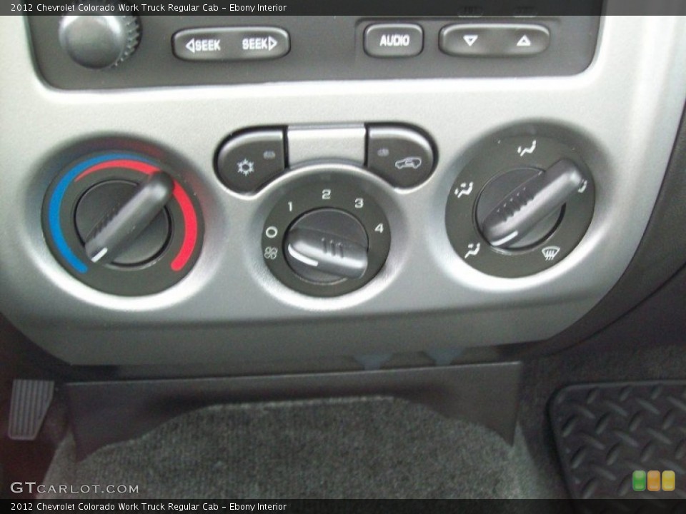 Ebony Interior Controls for the 2012 Chevrolet Colorado Work Truck Regular Cab #53714472