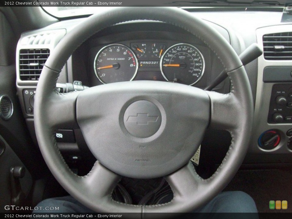 Ebony Interior Steering Wheel for the 2012 Chevrolet Colorado Work Truck Regular Cab #53714547