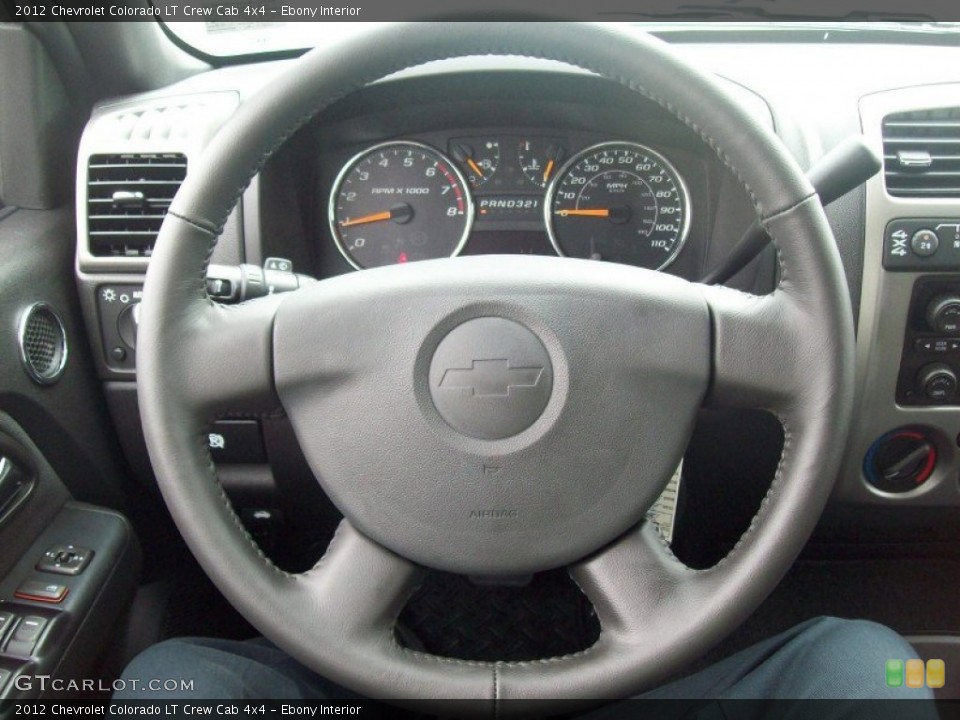 Ebony Interior Steering Wheel for the 2012 Chevrolet Colorado LT Crew Cab 4x4 #53714687