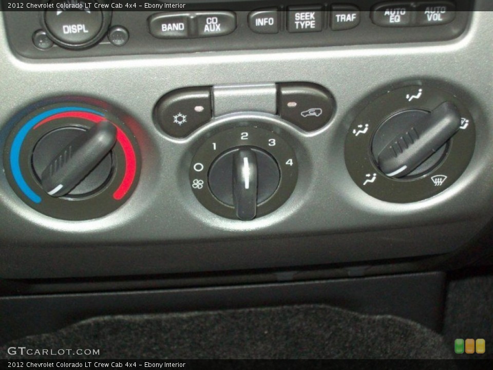 Ebony Interior Controls for the 2012 Chevrolet Colorado LT Crew Cab 4x4 #53714691