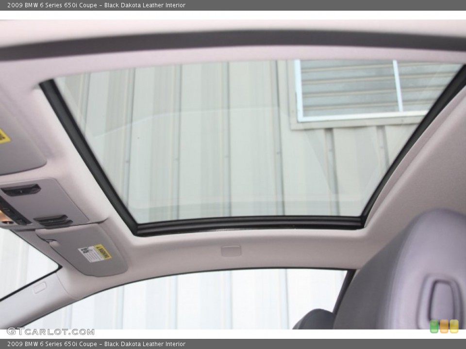 Black Dakota Leather Interior Sunroof for the 2009 BMW 6 Series 650i Coupe #53716470
