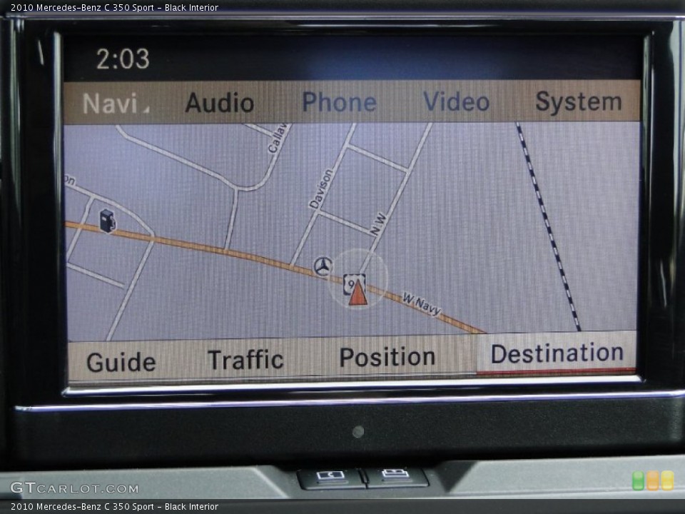 Black Interior Navigation for the 2010 Mercedes-Benz C 350 Sport #53718615