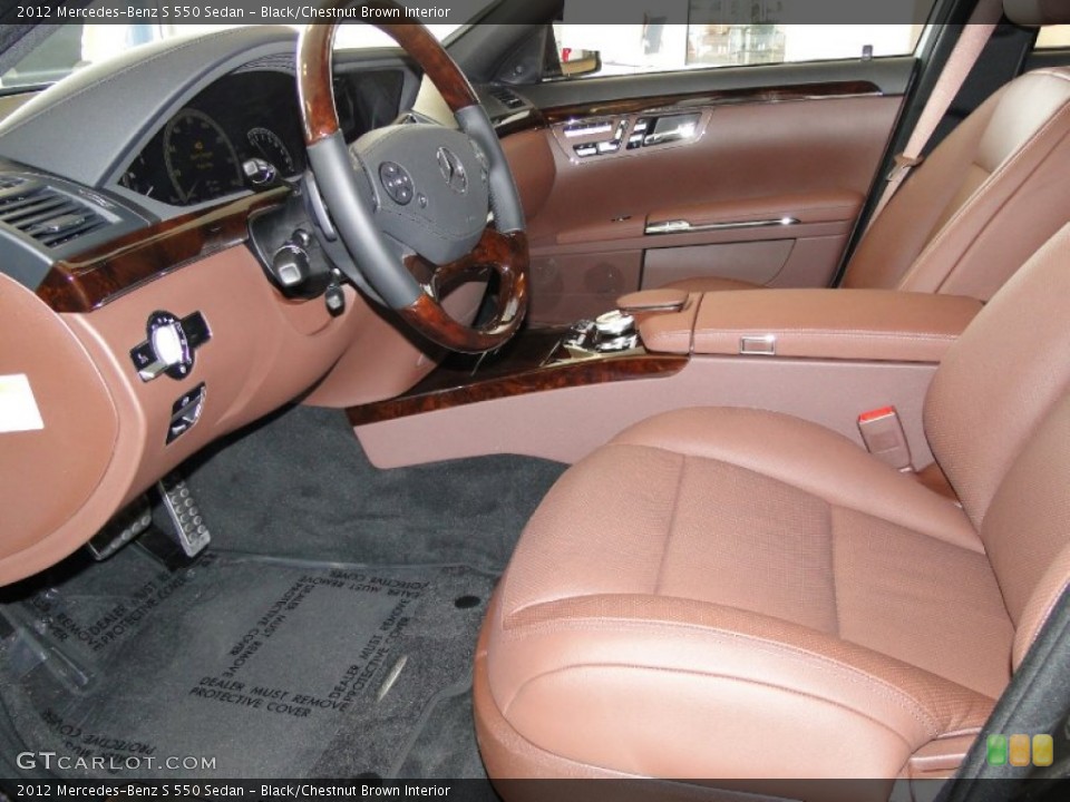 Black/Chestnut Brown Interior Photo for the 2012 Mercedes-Benz S 550 Sedan #53719485