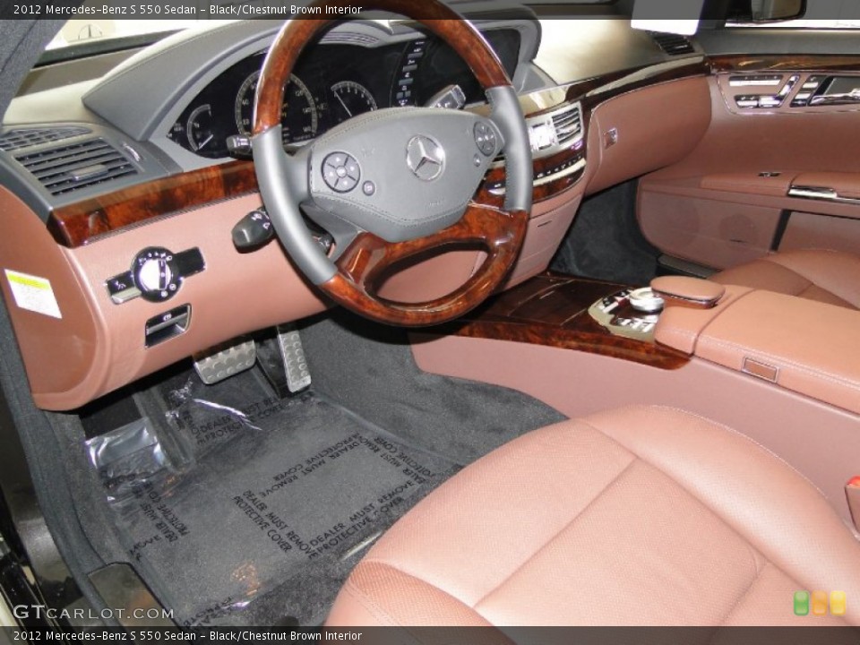 Black/Chestnut Brown Interior Photo for the 2012 Mercedes-Benz S 550 Sedan #53719491