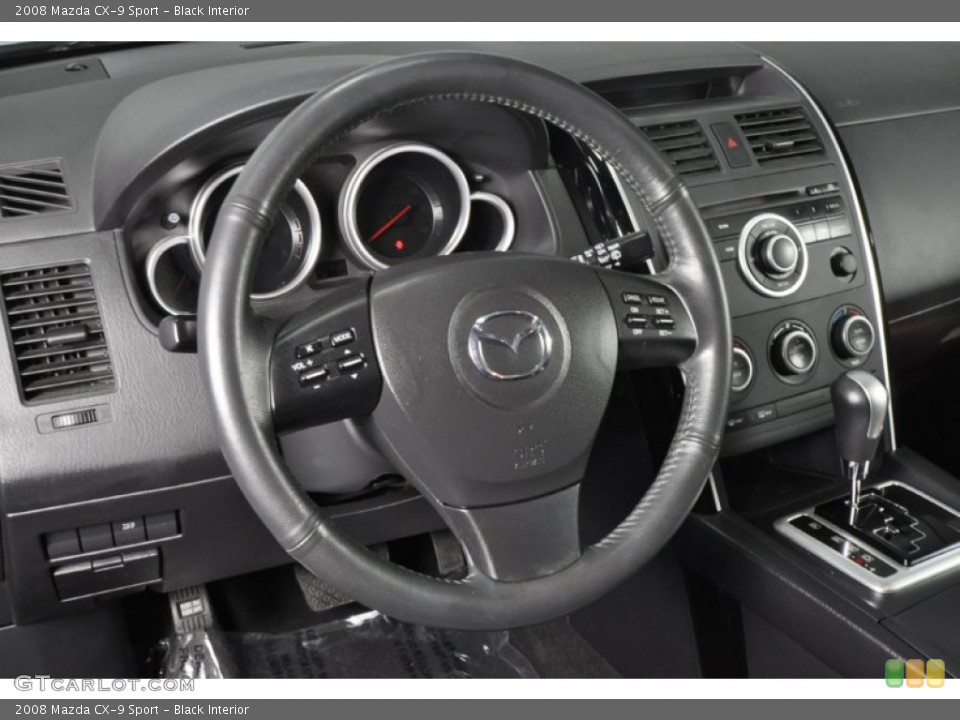 Black Interior Steering Wheel for the 2008 Mazda CX-9 Sport #53721795