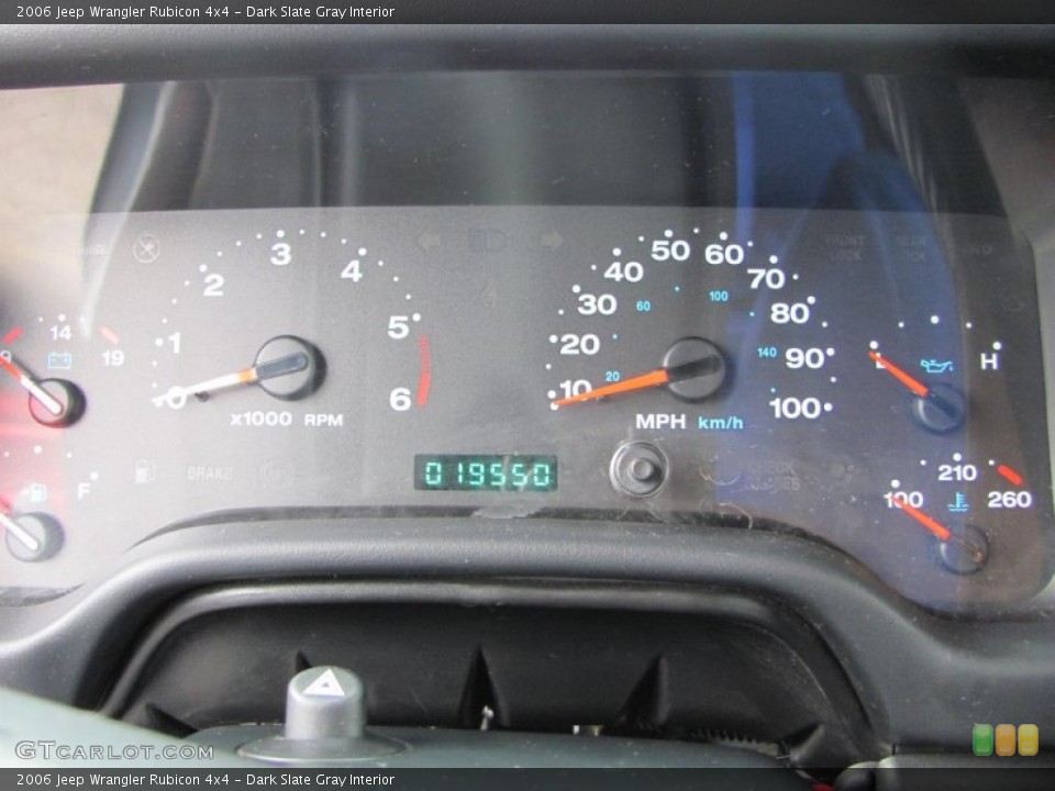 Dark Slate Gray Interior Gauges for the 2006 Jeep Wrangler Rubicon 4x4 #53732409