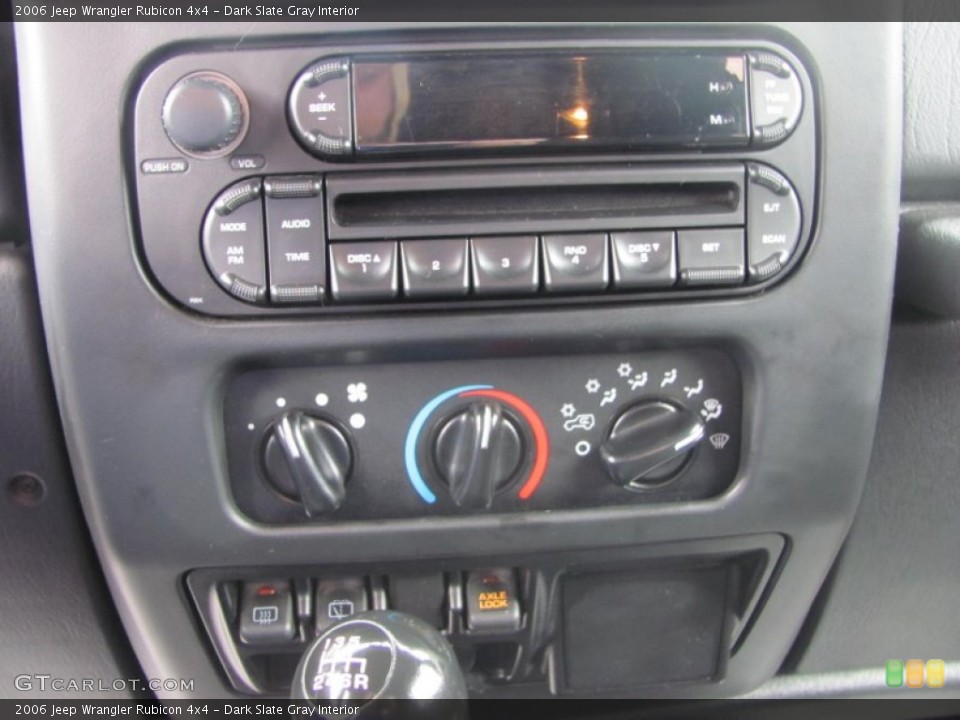 Dark Slate Gray Interior Controls for the 2006 Jeep Wrangler Rubicon 4x4 #53732460