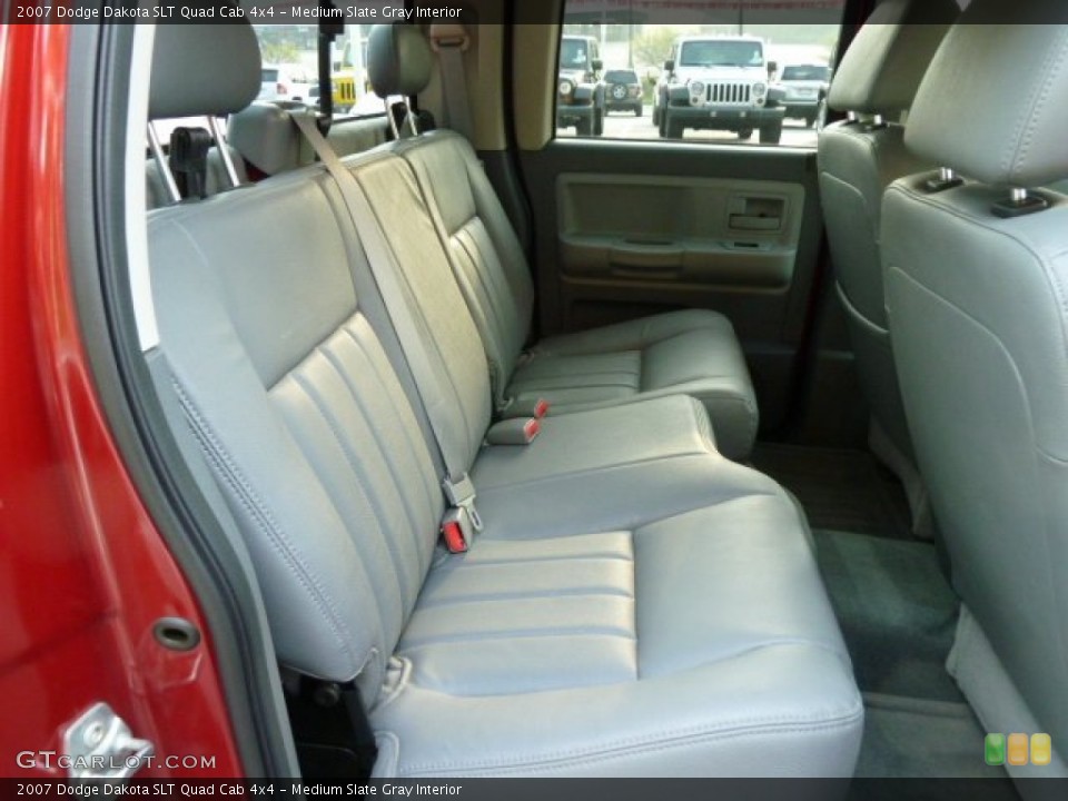 Medium Slate Gray Interior Rear Seat for the 2007 Dodge Dakota SLT Quad Cab 4x4 #53740329
