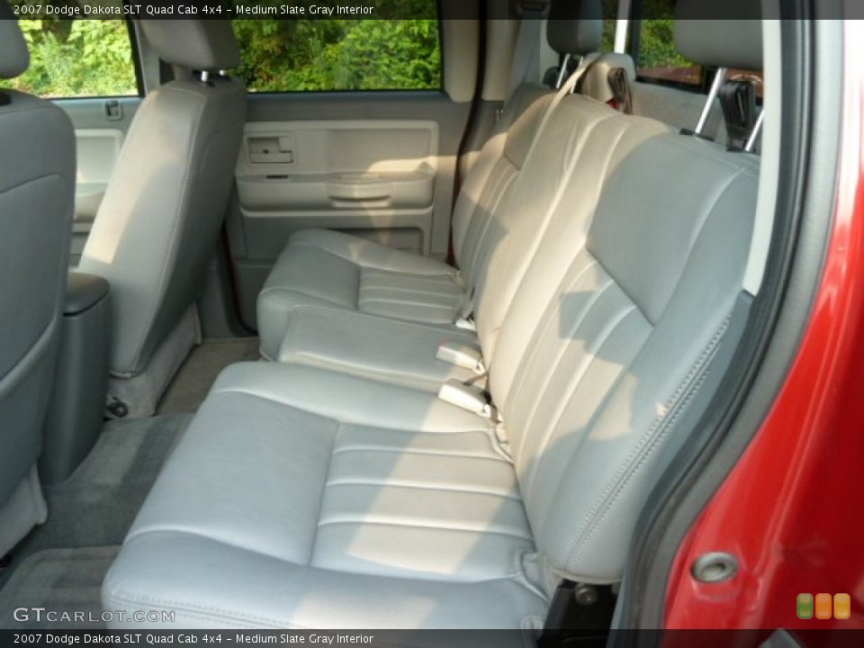 Medium Slate Gray Interior Rear Seat for the 2007 Dodge Dakota SLT Quad Cab 4x4 #53740347