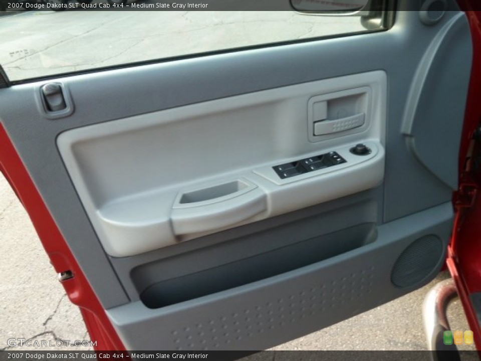 Medium Slate Gray Interior Door Panel for the 2007 Dodge Dakota SLT Quad Cab 4x4 #53740359