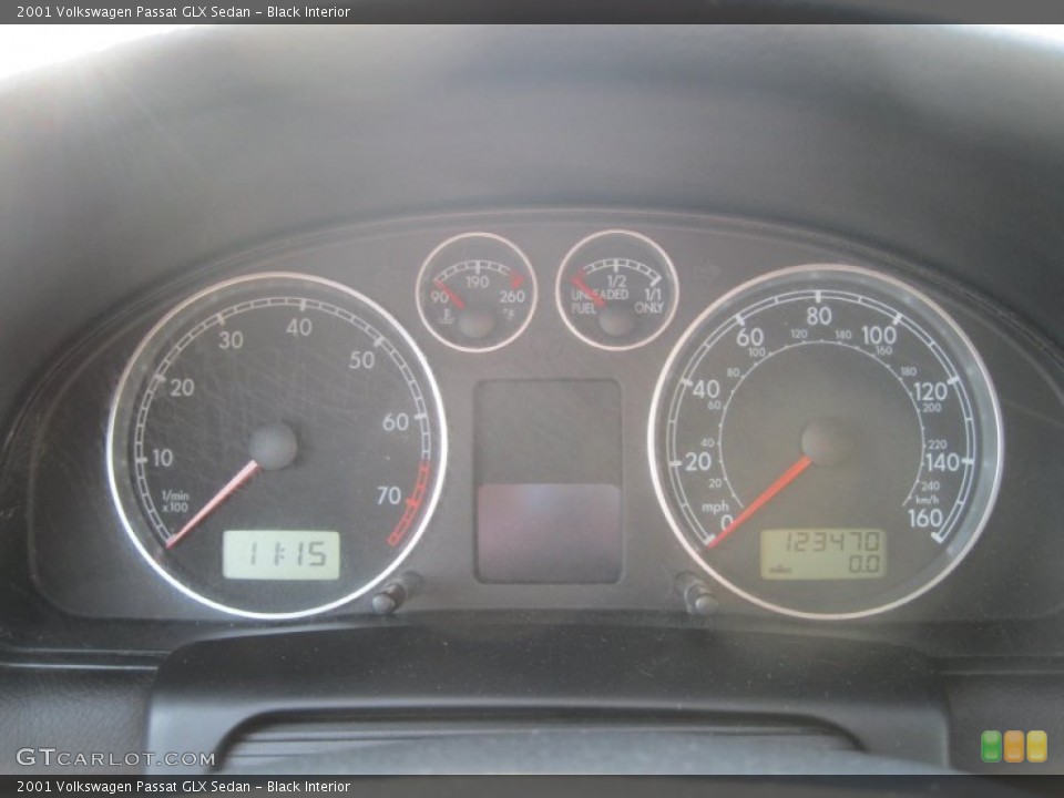 Black Interior Gauges for the 2001 Volkswagen Passat GLX Sedan #53742585