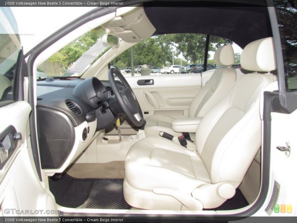 Cream Beige Interior Photo for the 2008 Volkswagen New Beetle S Convertible #53742942