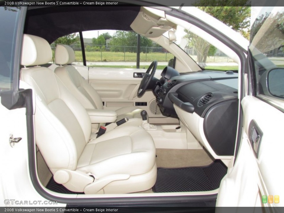 Cream Beige Interior Photo for the 2008 Volkswagen New Beetle S Convertible #53742945