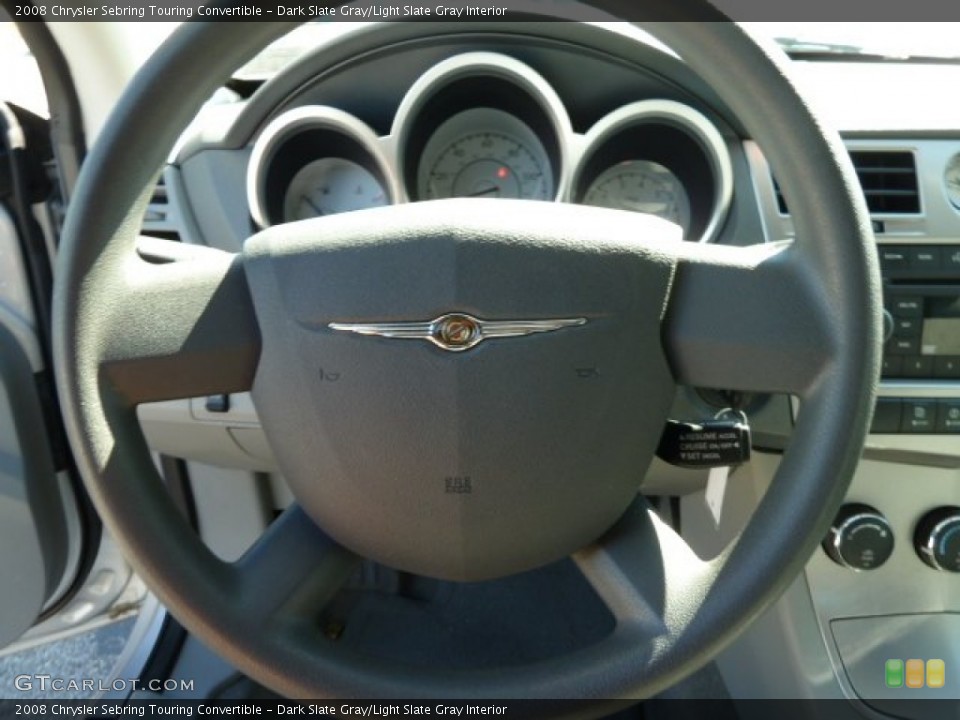 Dark Slate Gray/Light Slate Gray Interior Steering Wheel for the 2008 Chrysler Sebring Touring Convertible #53743689