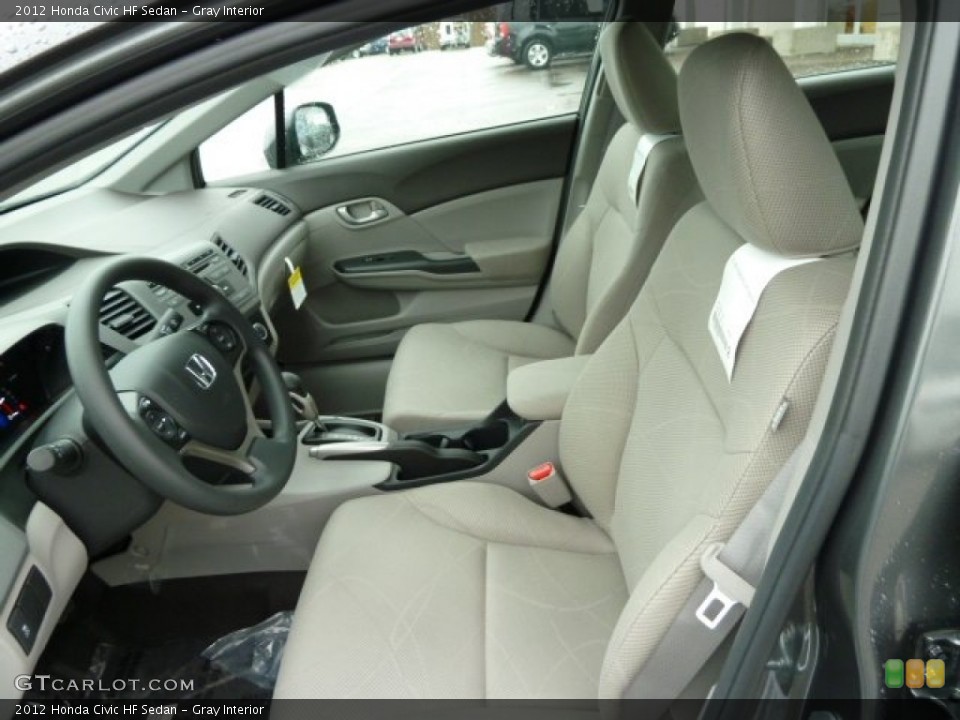 Gray Interior Photo for the 2012 Honda Civic HF Sedan #53744802