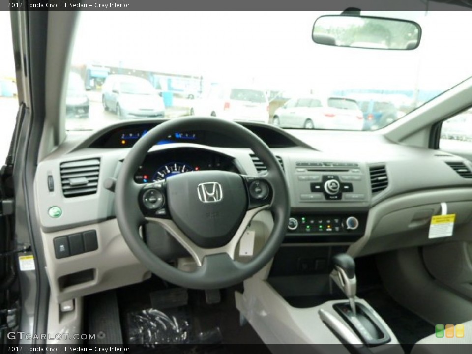 Gray Interior Dashboard for the 2012 Honda Civic HF Sedan #53744812