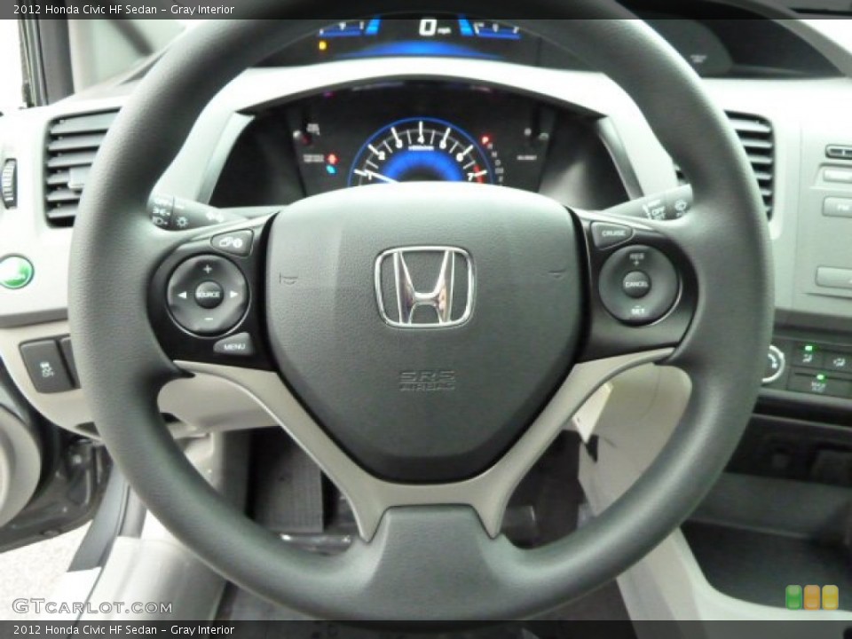 Gray Interior Steering Wheel for the 2012 Honda Civic HF Sedan #53744838