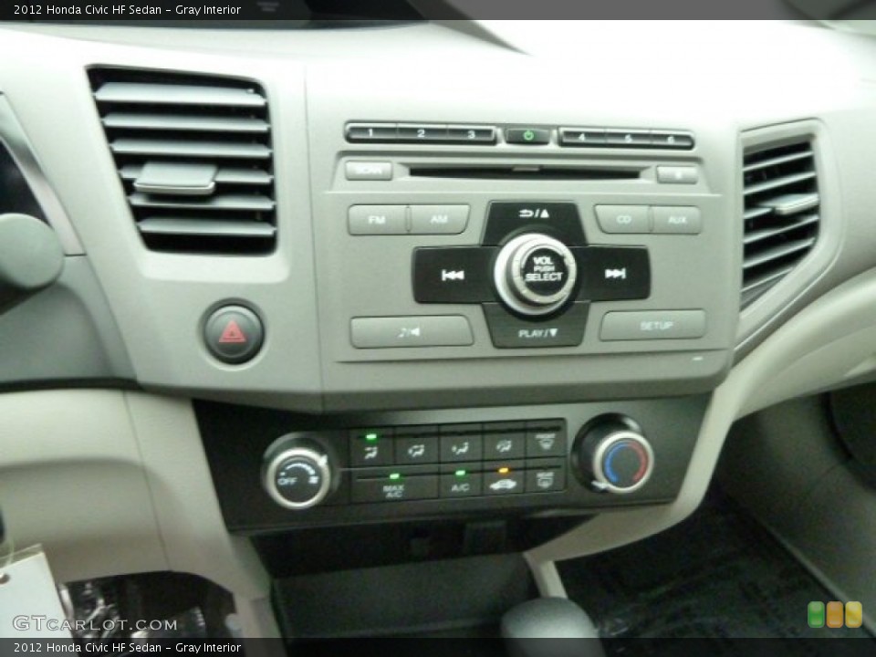 Gray Interior Controls for the 2012 Honda Civic HF Sedan #53744850